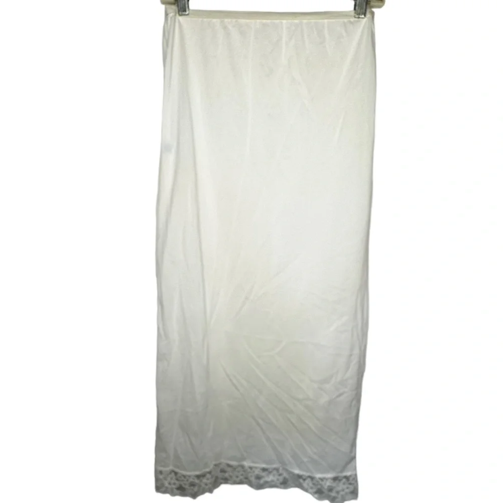 Vintage‎ Opalaire ILGWU Nylon Long Slip with Slit - Picture 4 of 6